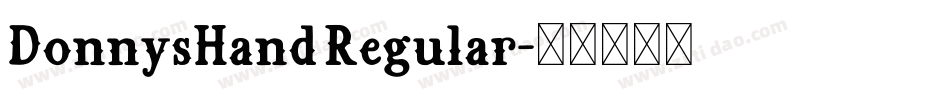 DonnysHand Regular字体转换